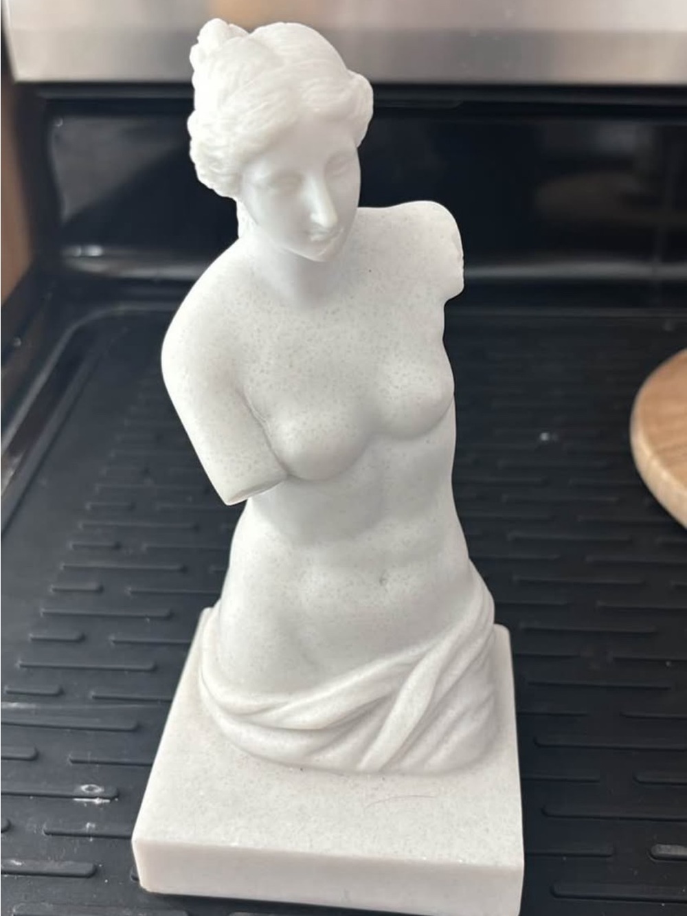 Mini White Marble Venus de Milo Bust Statue, 8 inches tall